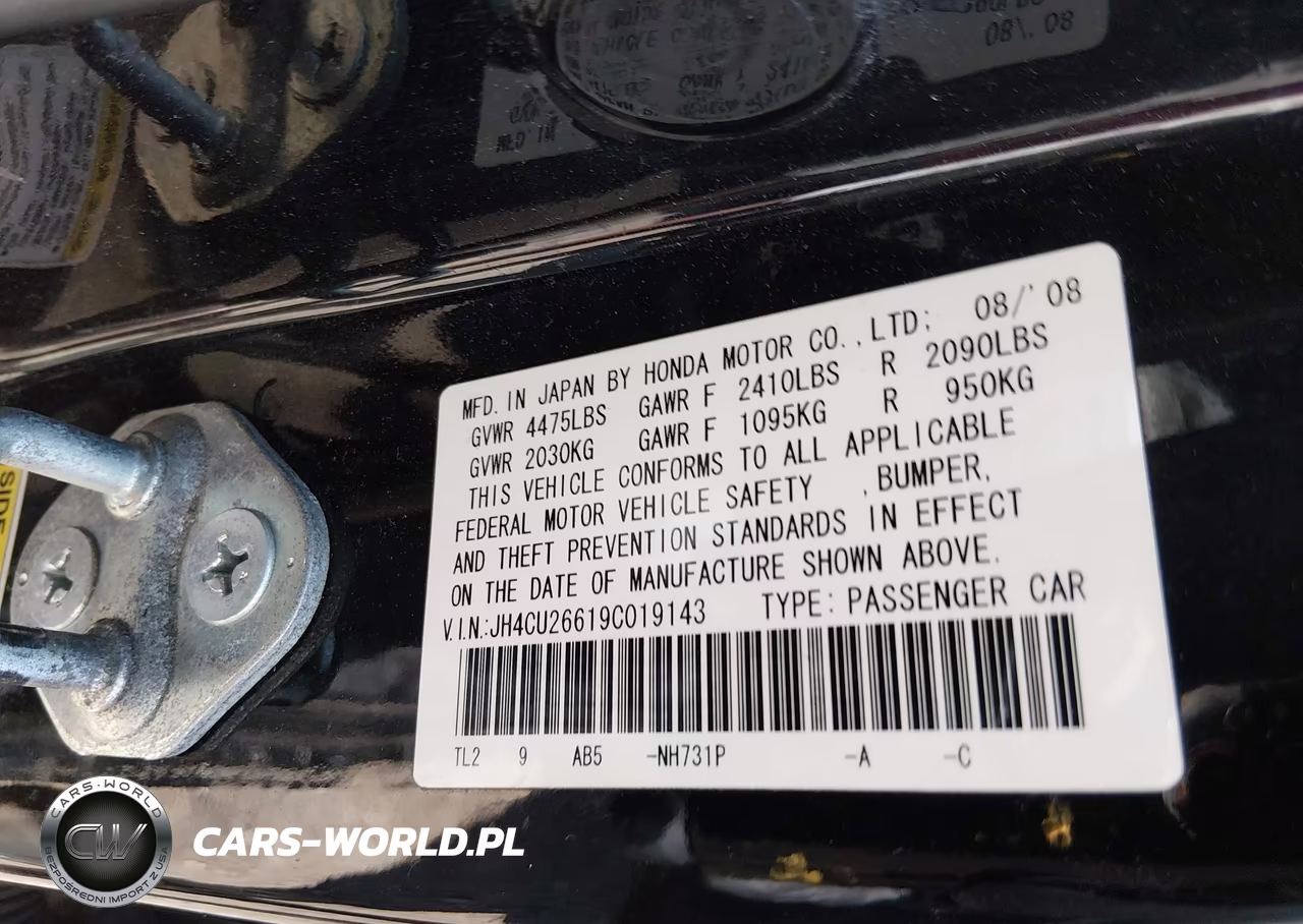 2009 Acura Tsx VIN:JH4CU26619C019143 - 9