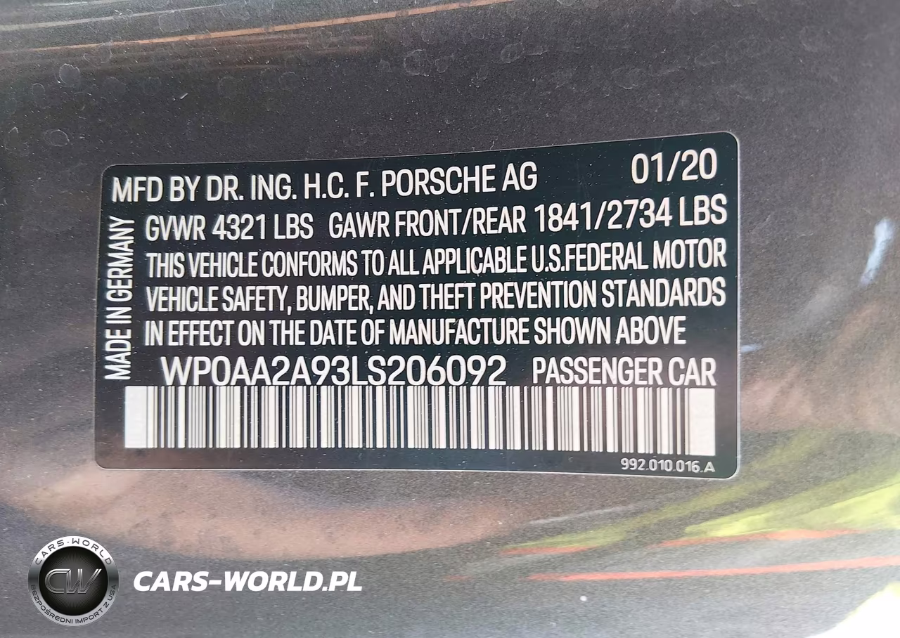 2020 Porsche 911 Carrera-Carrera 4 VIN:WP0AA2A93LS206092 - 9