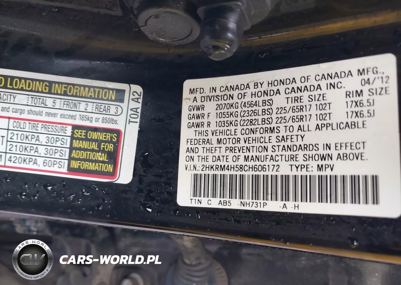 2012 Honda Cr-V Ex VIN:2HKRM4H58CH606172 - 9