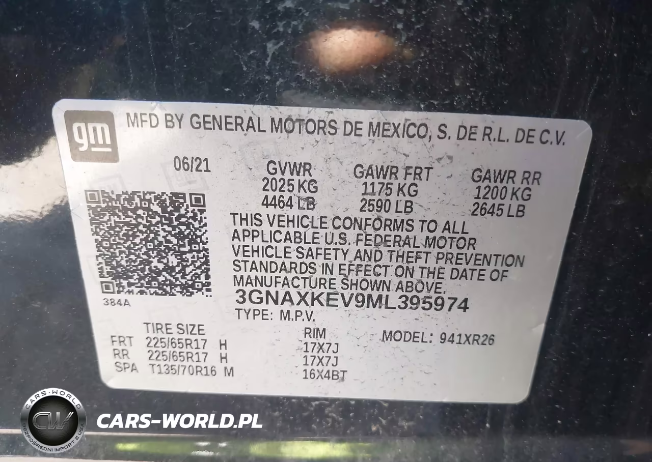 2021 Chevrolet Equinox Fwd Lt VIN:3GNAXKEV9ML395974 - 9