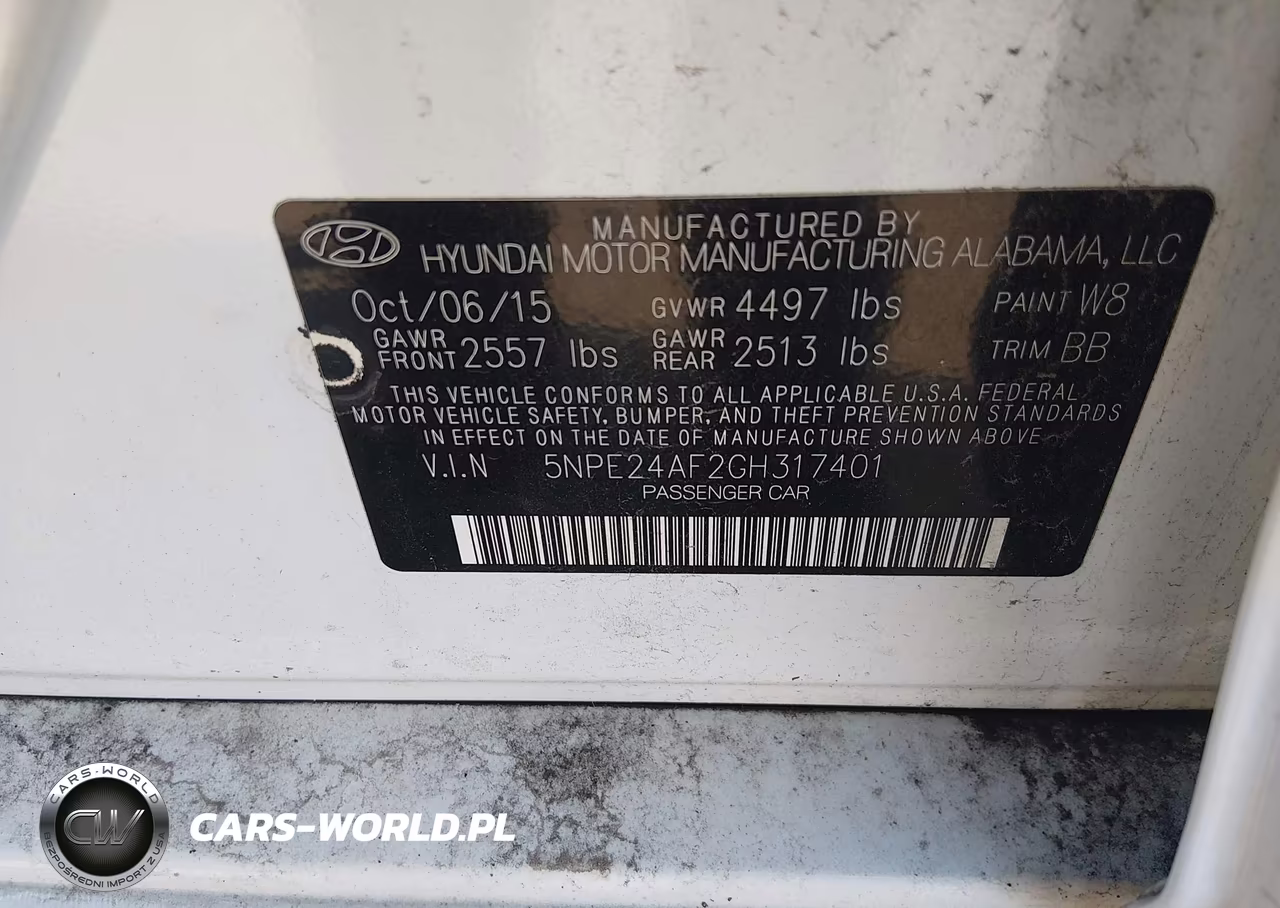 2016 Hyundai Sonata Se VIN:5NPE24AF2GH317401 - 9