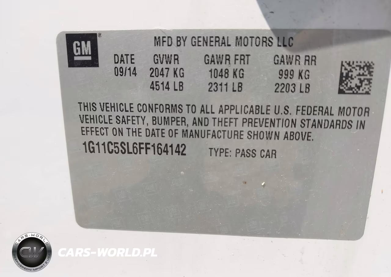 2015 Chevrolet Malibu 1Lt VIN:1G11C5SL6FF164142 - 9