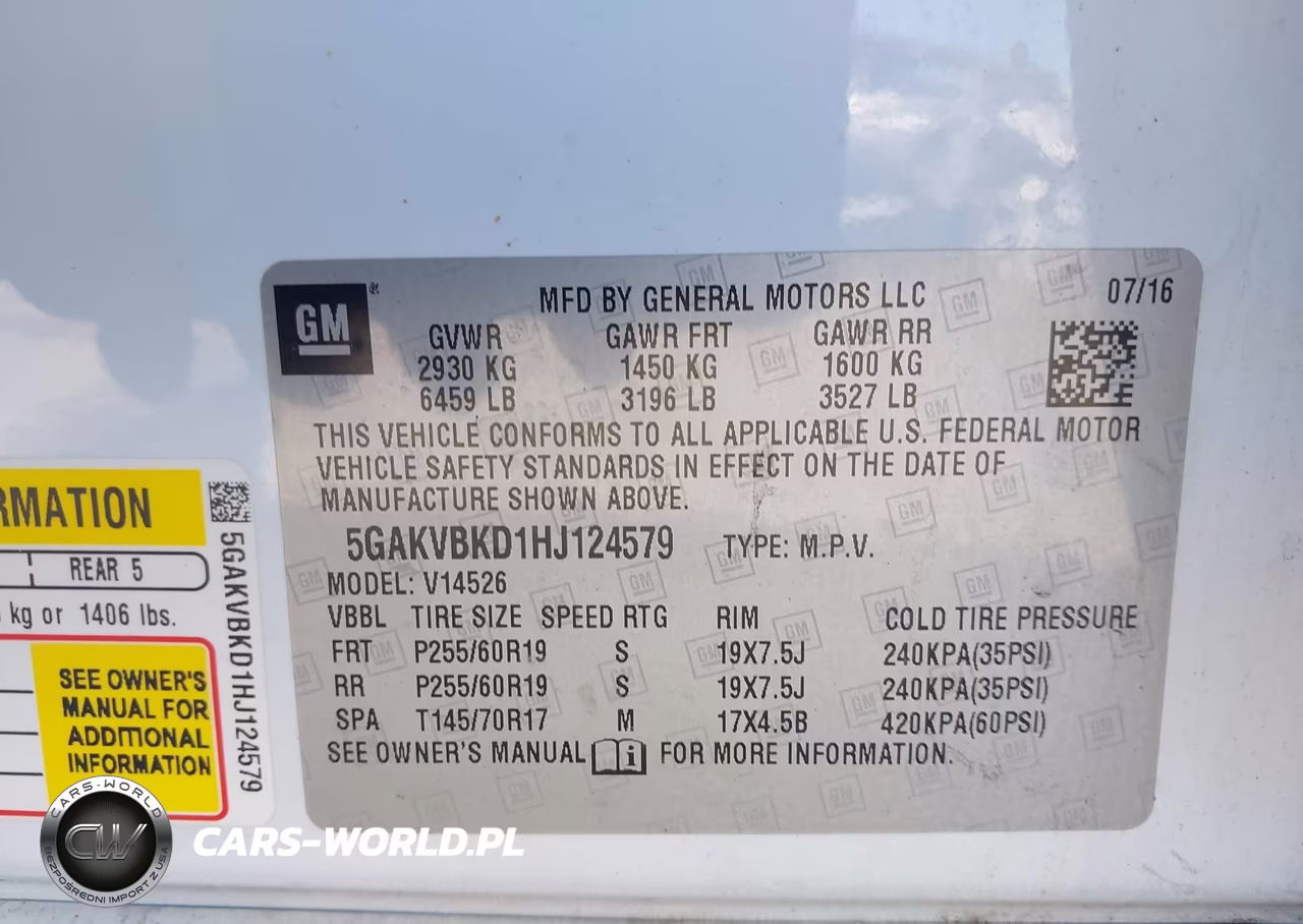 2017 Buick Enclave Leather VIN:5GAKVBKD1HJ124579 - 9