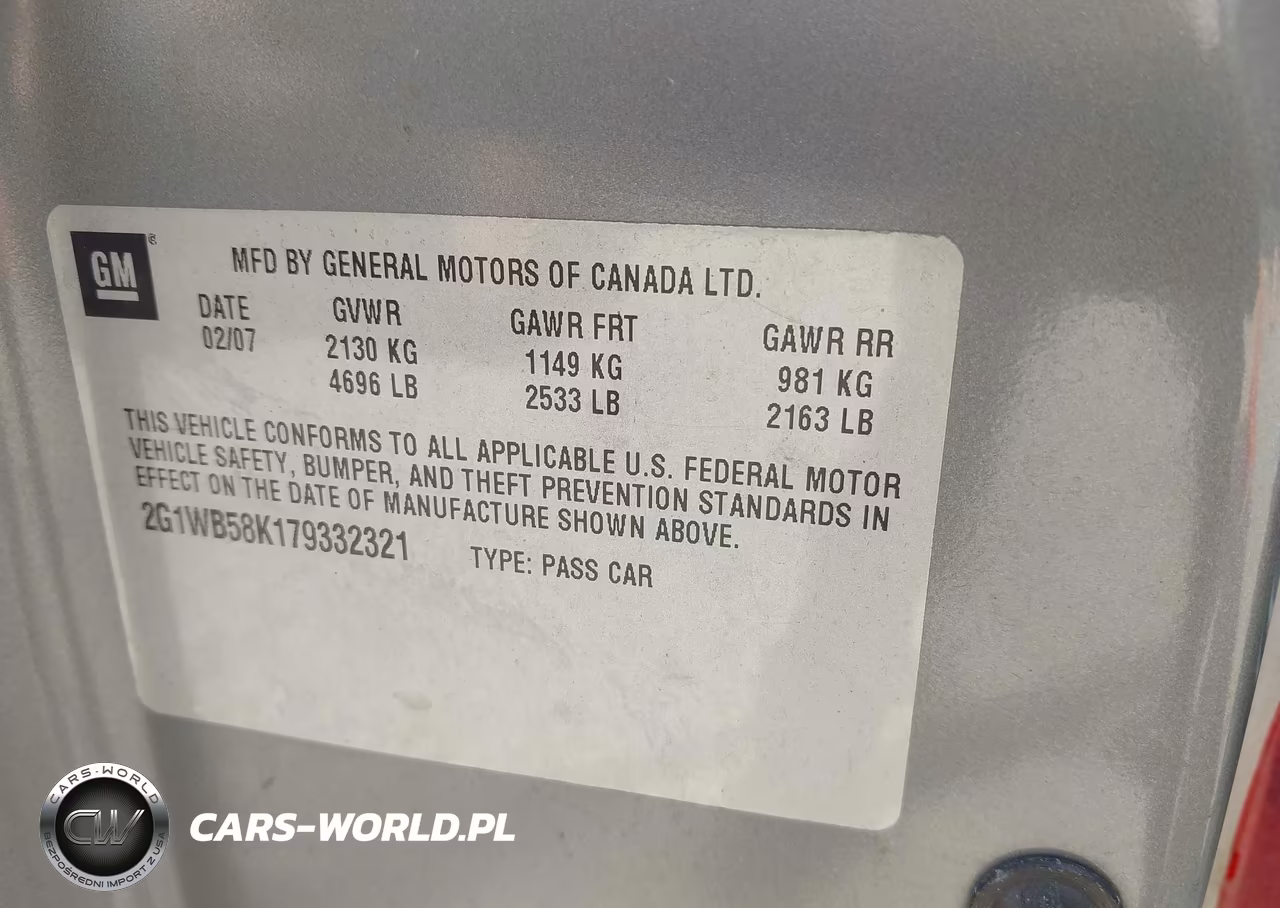 2007 Chevrolet Impala Ls VIN:2G1WB58K179332321 - 9