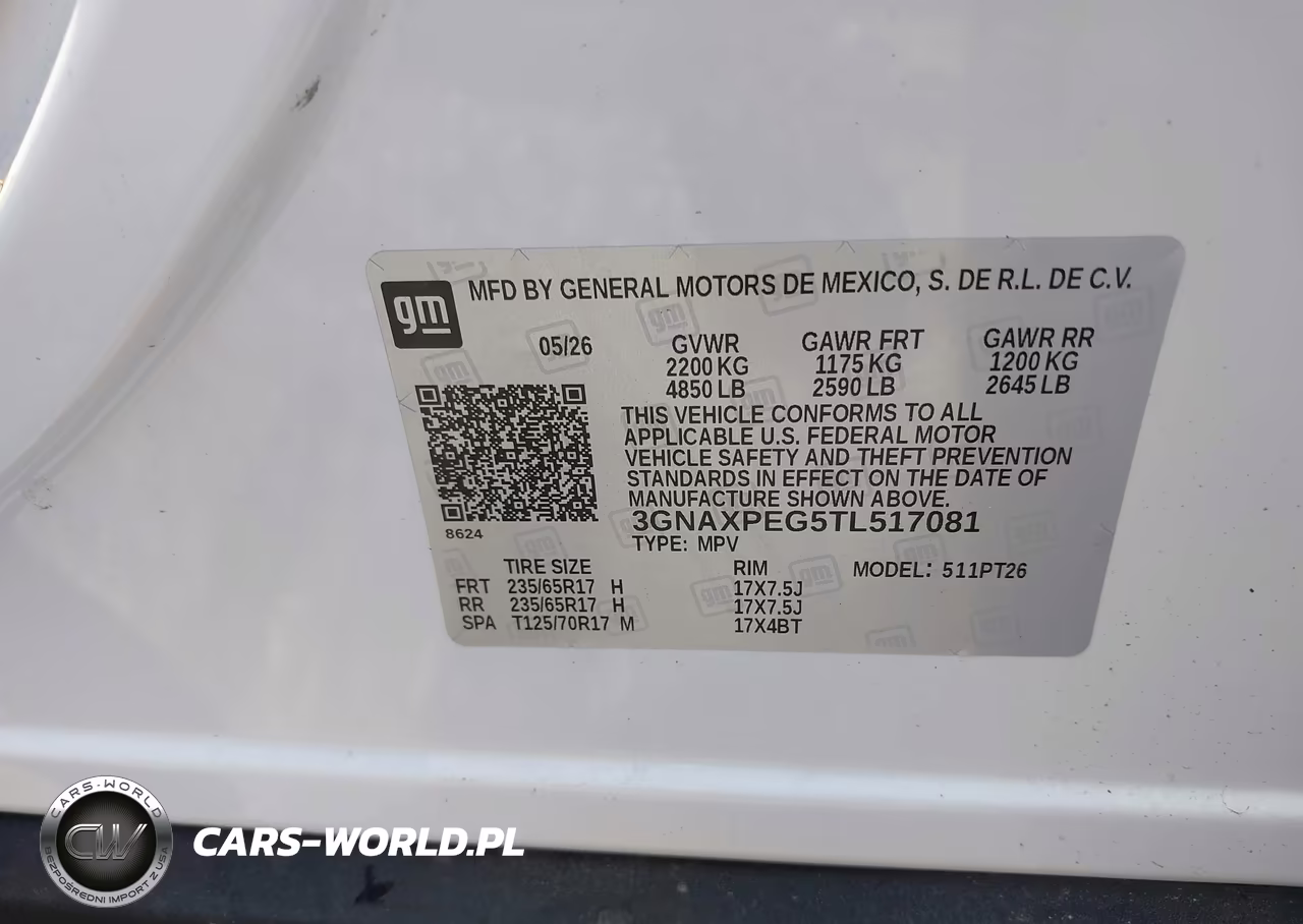 2026 Chevrolet Equinox Awd Lt VIN:3GNAXPEG5TL517081 - 9