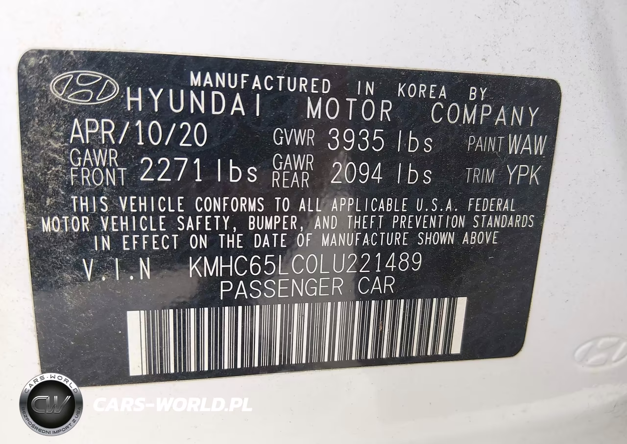 2020 Hyundai Ioniq Hybrid Blue VIN:KMHC65LC0LU221489 - 9