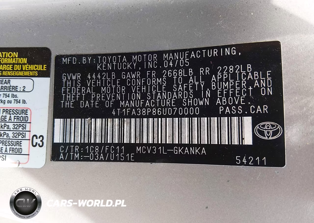 2006 Toyota Camry Solara Se VIN:4T1FA38P86U070000 - 9
