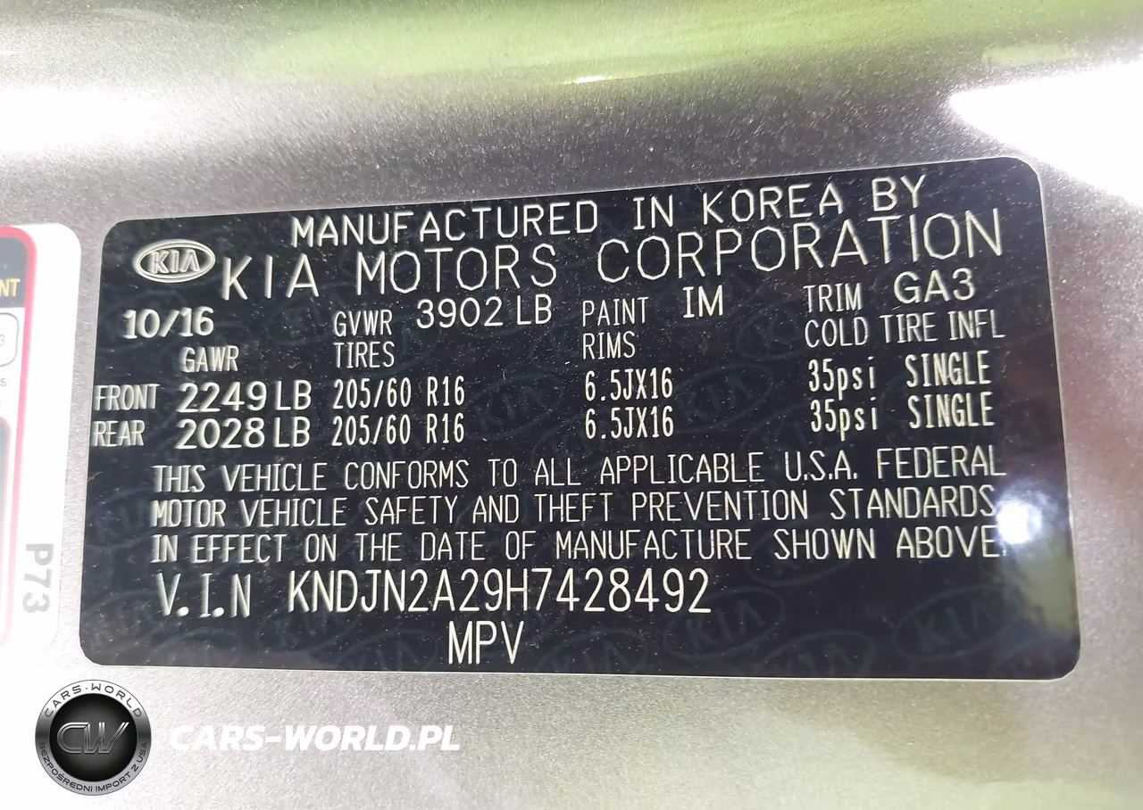 2017 Kia Soul VIN:KNDJN2A29H7428492 - 9