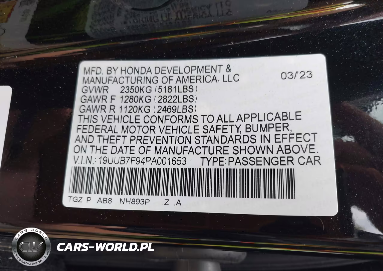 2023 Acura Tlx Type S - Hp Wheel And Tire VIN:19UUB7F94PA001653 - 9