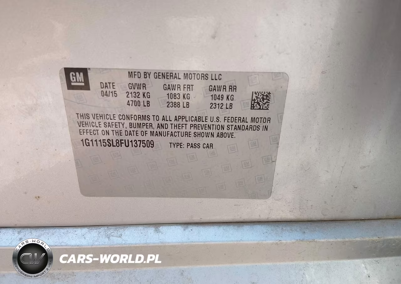 2015 Chevrolet Impala 1Lt VIN:1G1115SL8FU137509 - 9