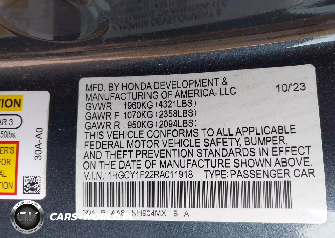 2024 Honda Accord Lx VIN:1HGCY1F22RA011918 - 9