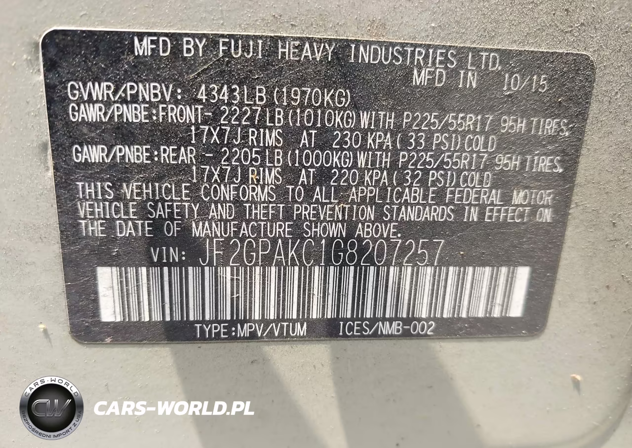 2016 Subaru Crosstrek 2.0I Limited VIN:JF2GPAKC1G8207257 - 9