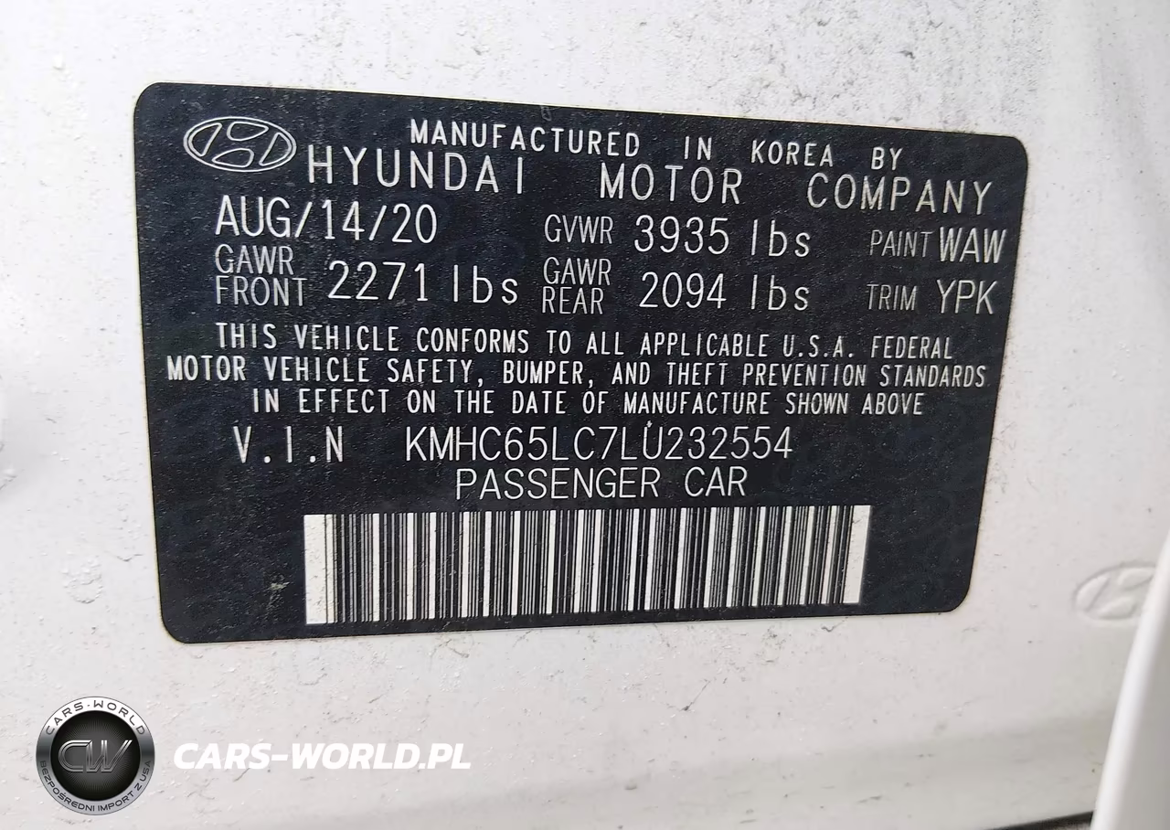 2020 Hyundai Ioniq Hybrid Blue VIN:KMHC65LC7LU232554 - 9