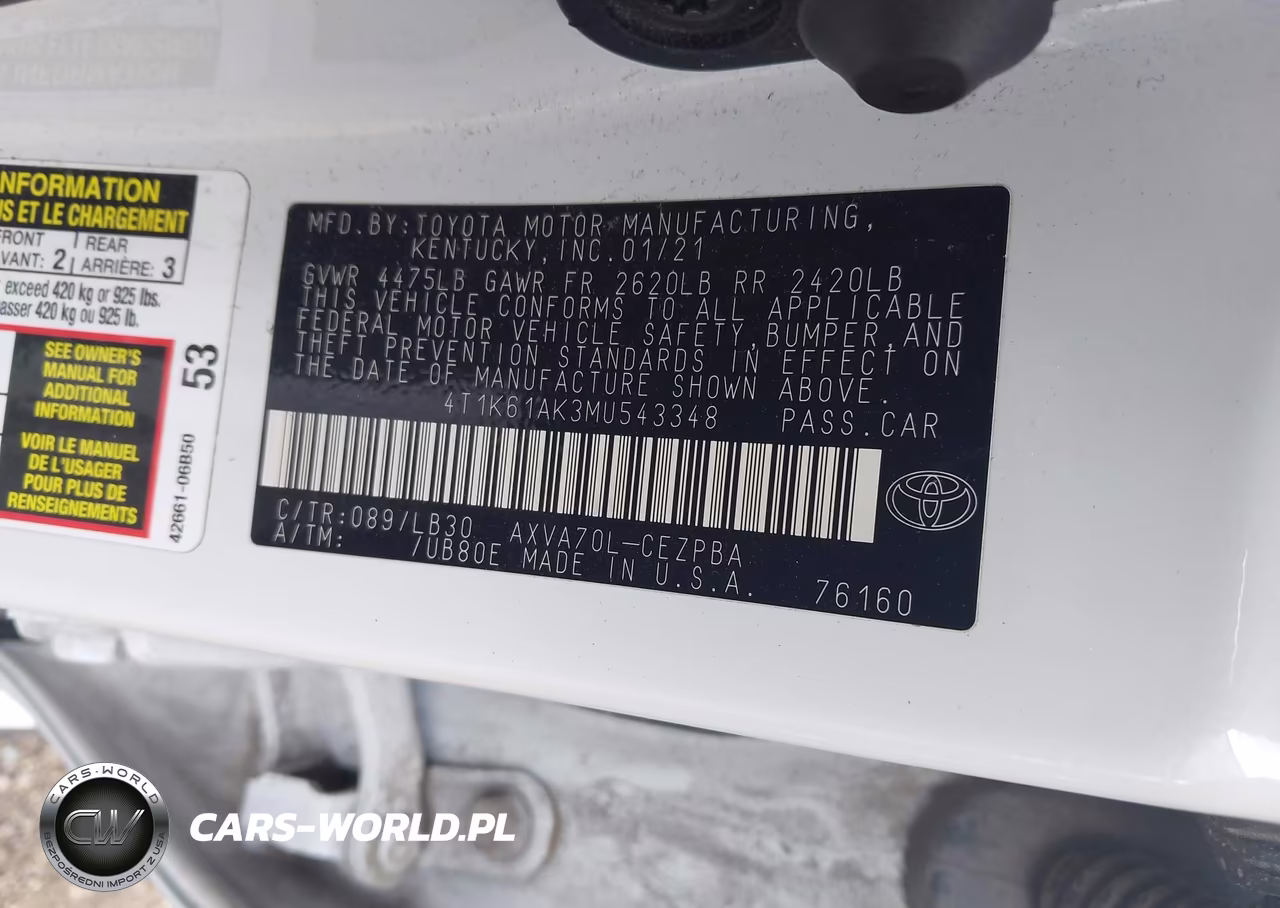 2021 Toyota Camry Xse VIN:4T1K61AK3MU543348 - 9
