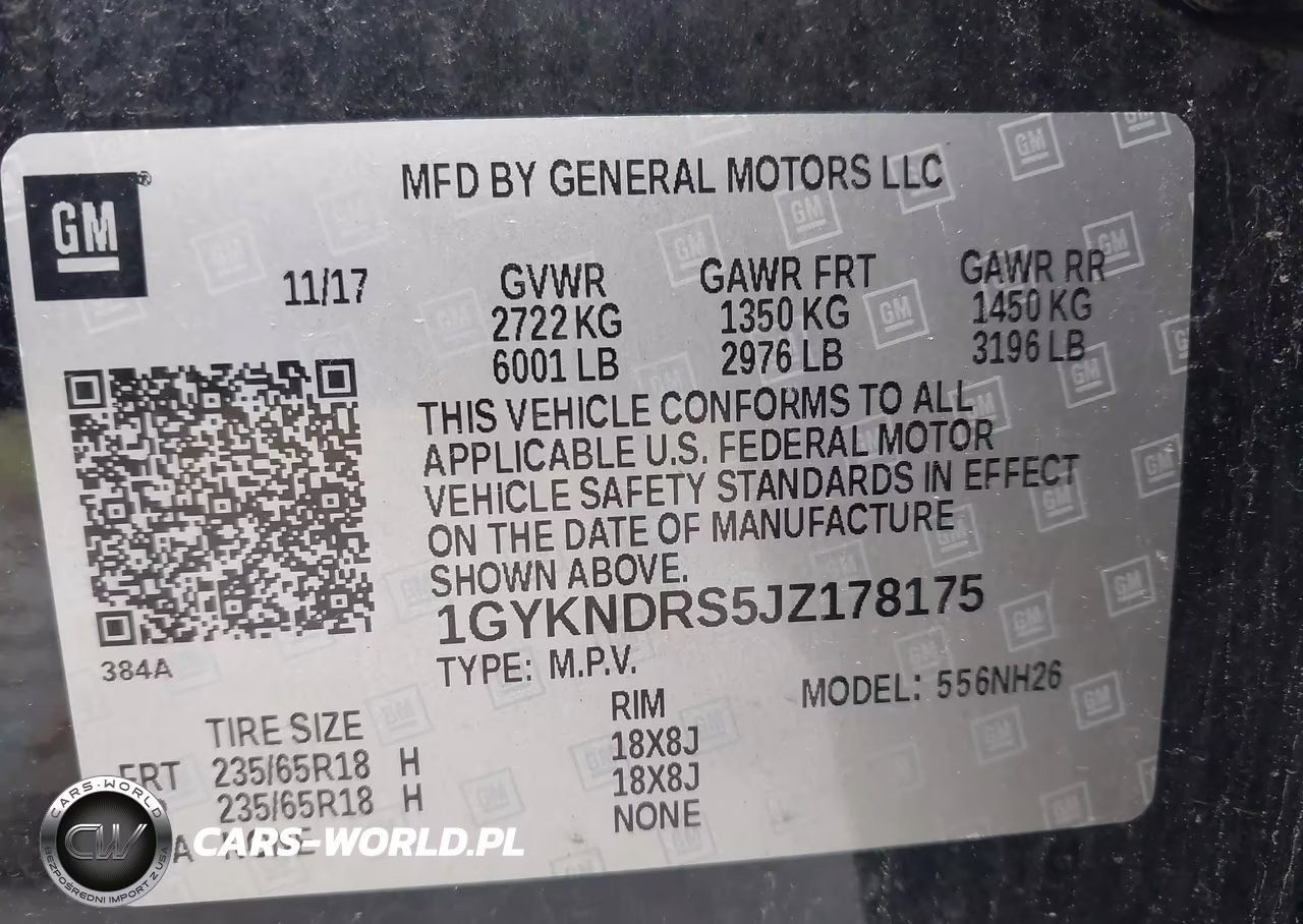 2018 Cadillac Xt5 Luxury VIN:1GYKNDRS5JZ178175 - 9