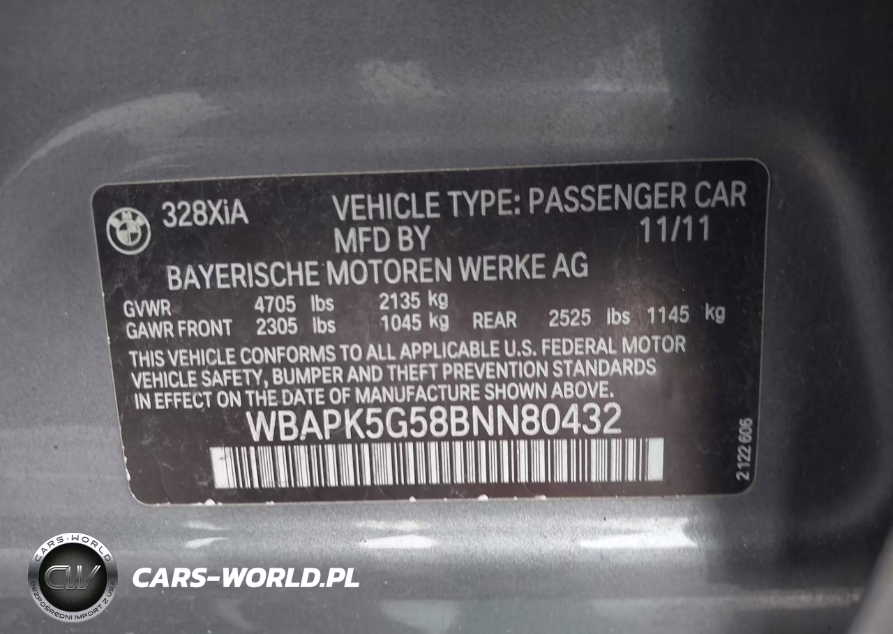 2011 BMW 328I xDrive VIN:WBAPK5G58BNN80432 - 9