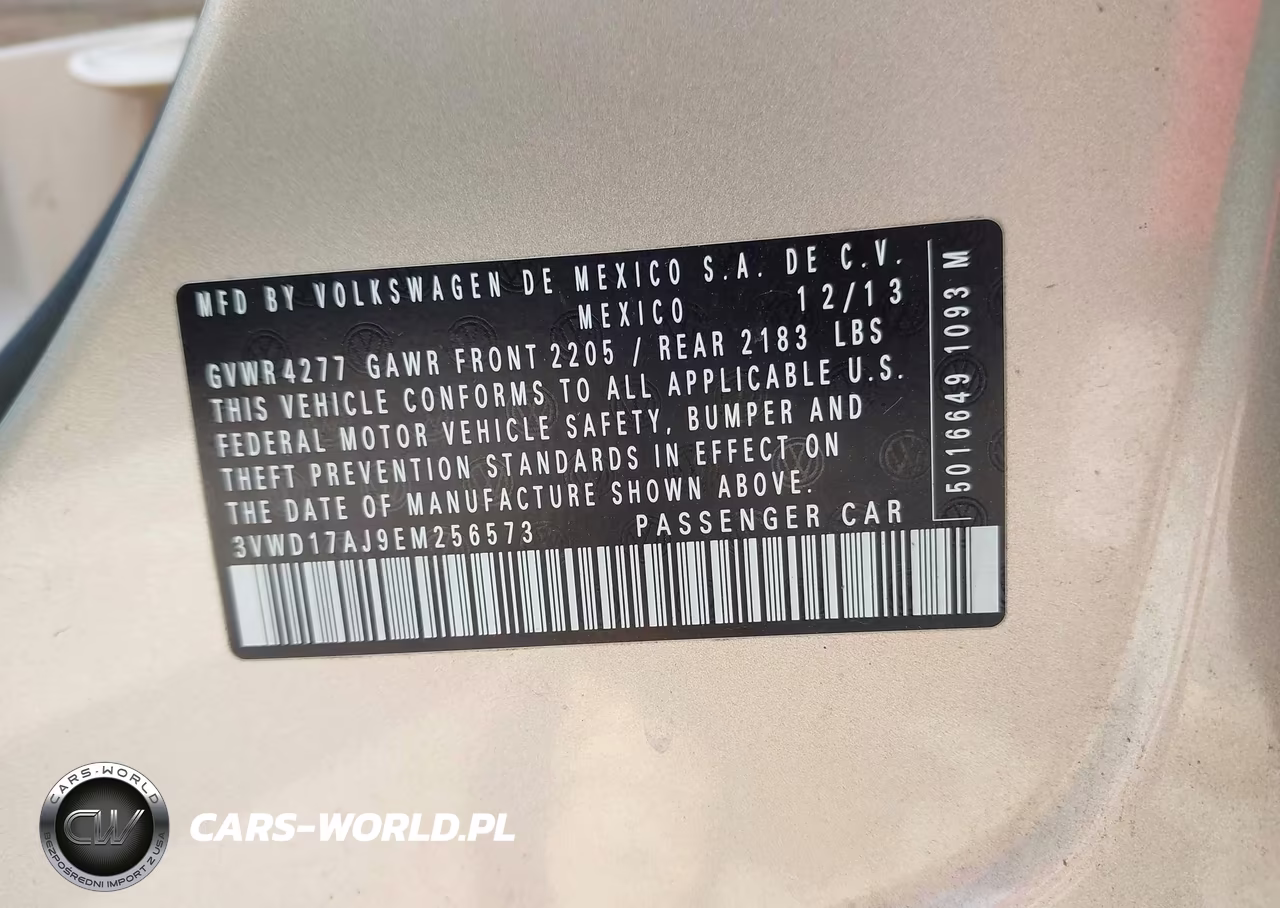 2014 Volkswagen Jetta 1.8T Se VIN:3VWD17AJ9EM256573 - 9