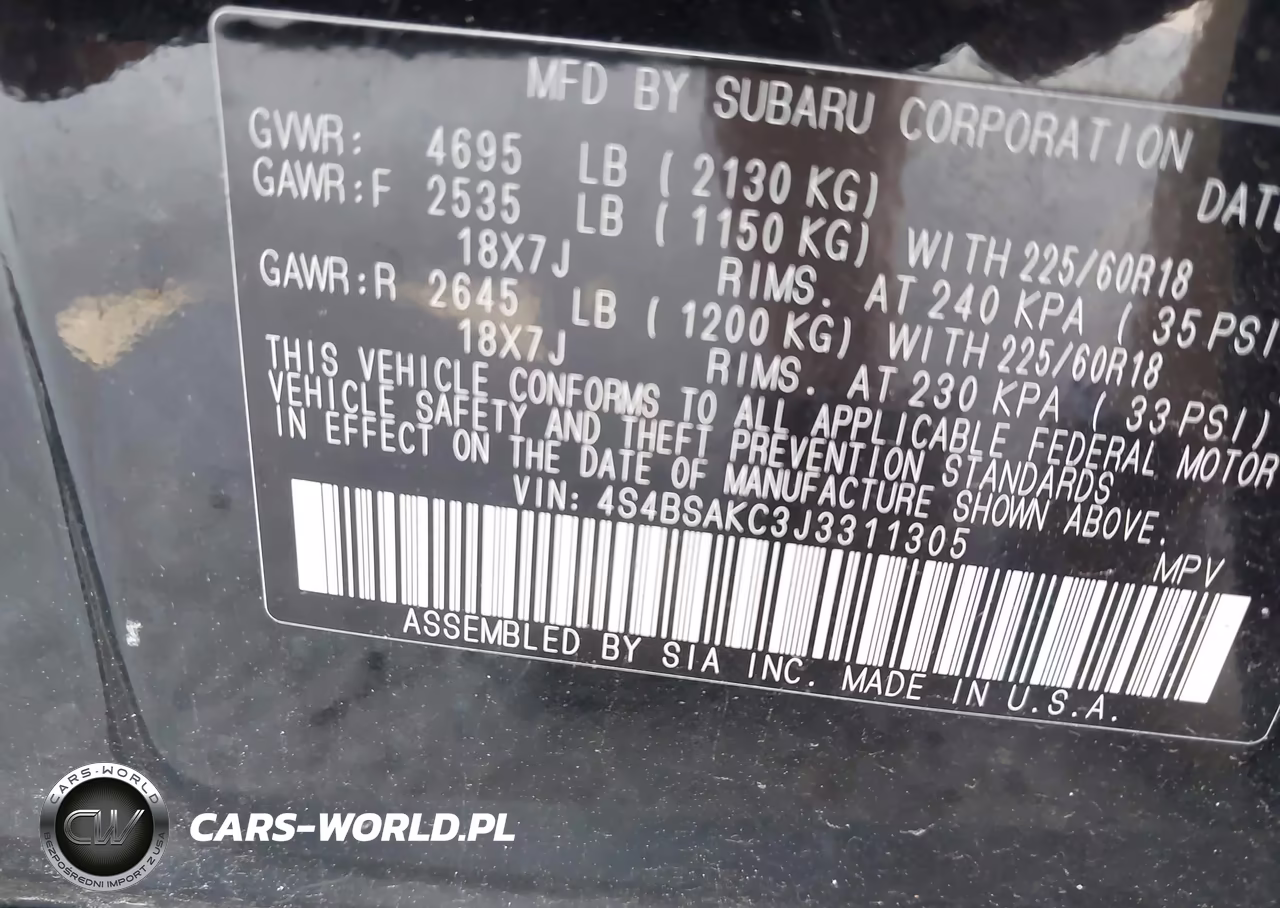 2018 Subaru Outback 2.5I Limited VIN:4S4BSAKC3J3311305 - 9