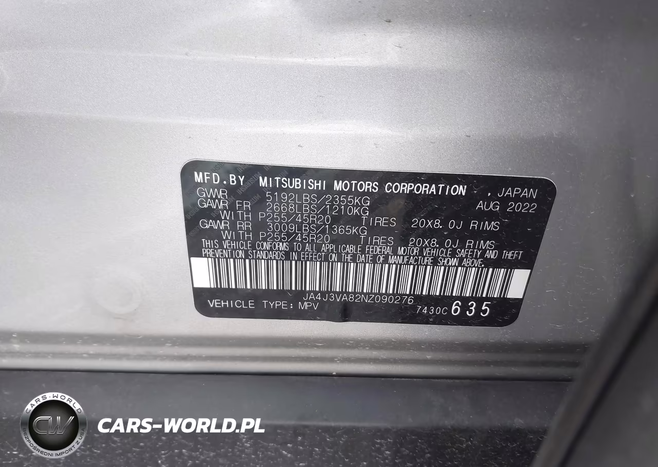 2022 Mitsubishi Outlander Sel 2.5 2Wd-Sel Special Edition 2Wd VIN:JA4J3VA82NZ090276 - 9