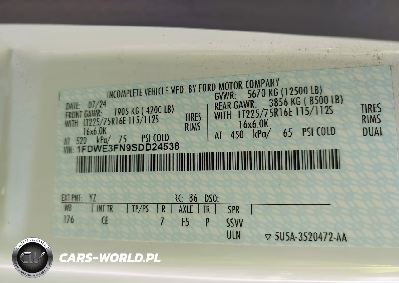 2025 Ford E-350 Cutaway VIN:1FDWE3FN9SDD24538 - 8