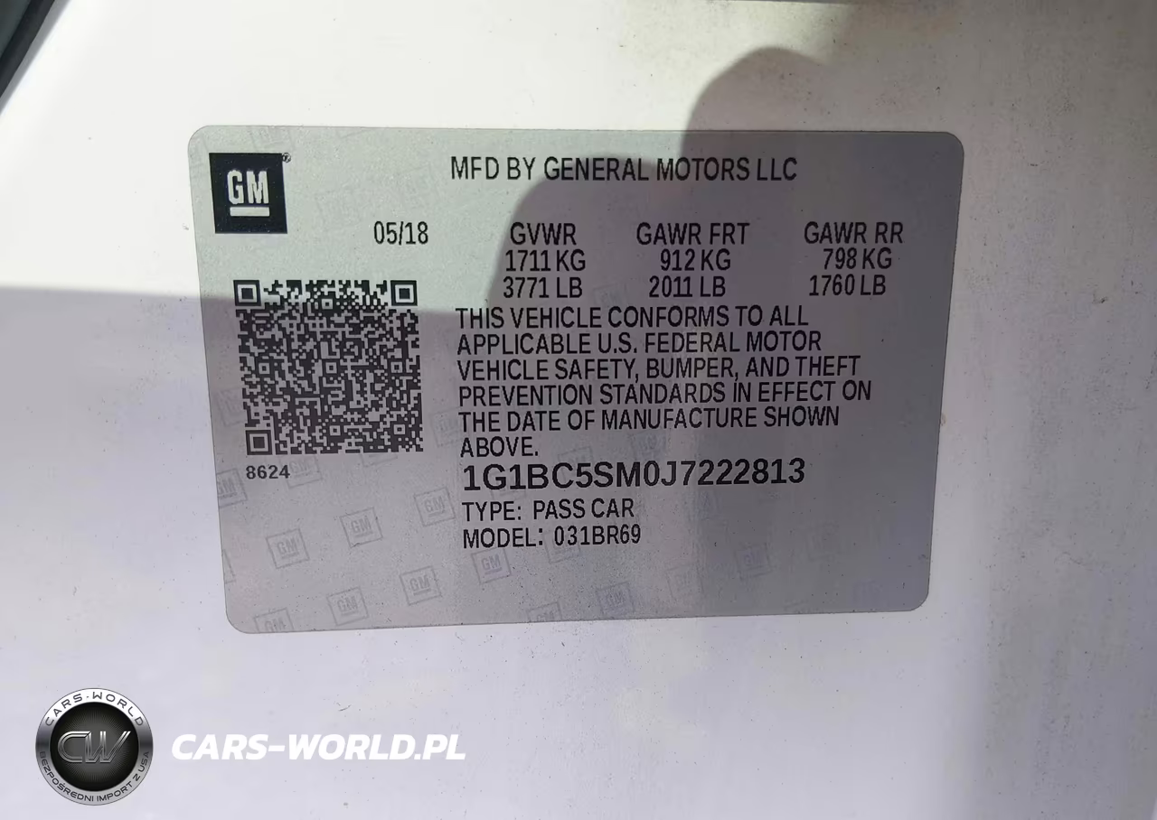 2018 Chevrolet Cruze Ls Auto VIN:1G1BC5SM0J7222813 - 9