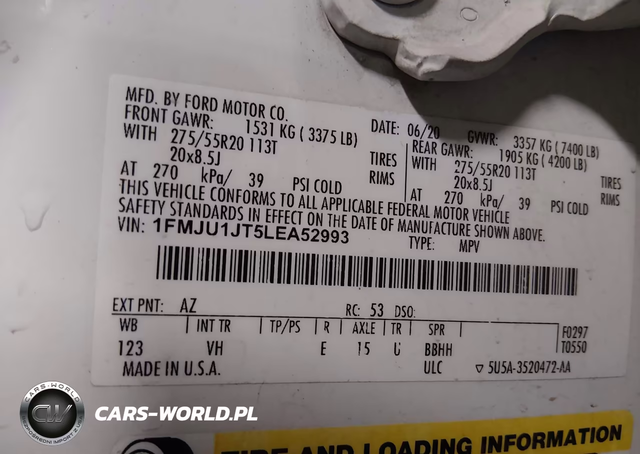 2020 Ford Expedition Xlt VIN:1FMJU1JT5LEA52993 - 9
