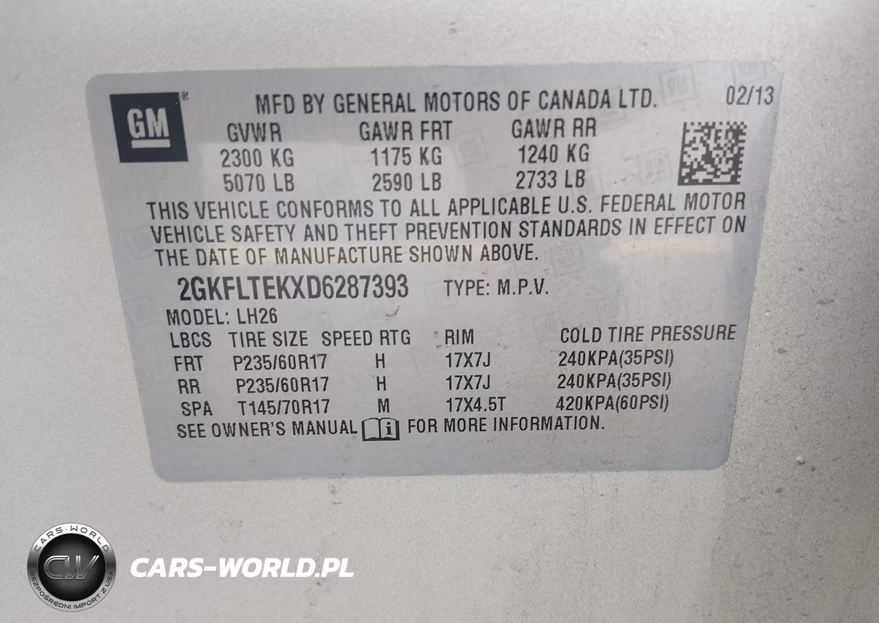 2013 GMC Terrain Sle-2 VIN:2GKFLTEKXD6287393 - 9