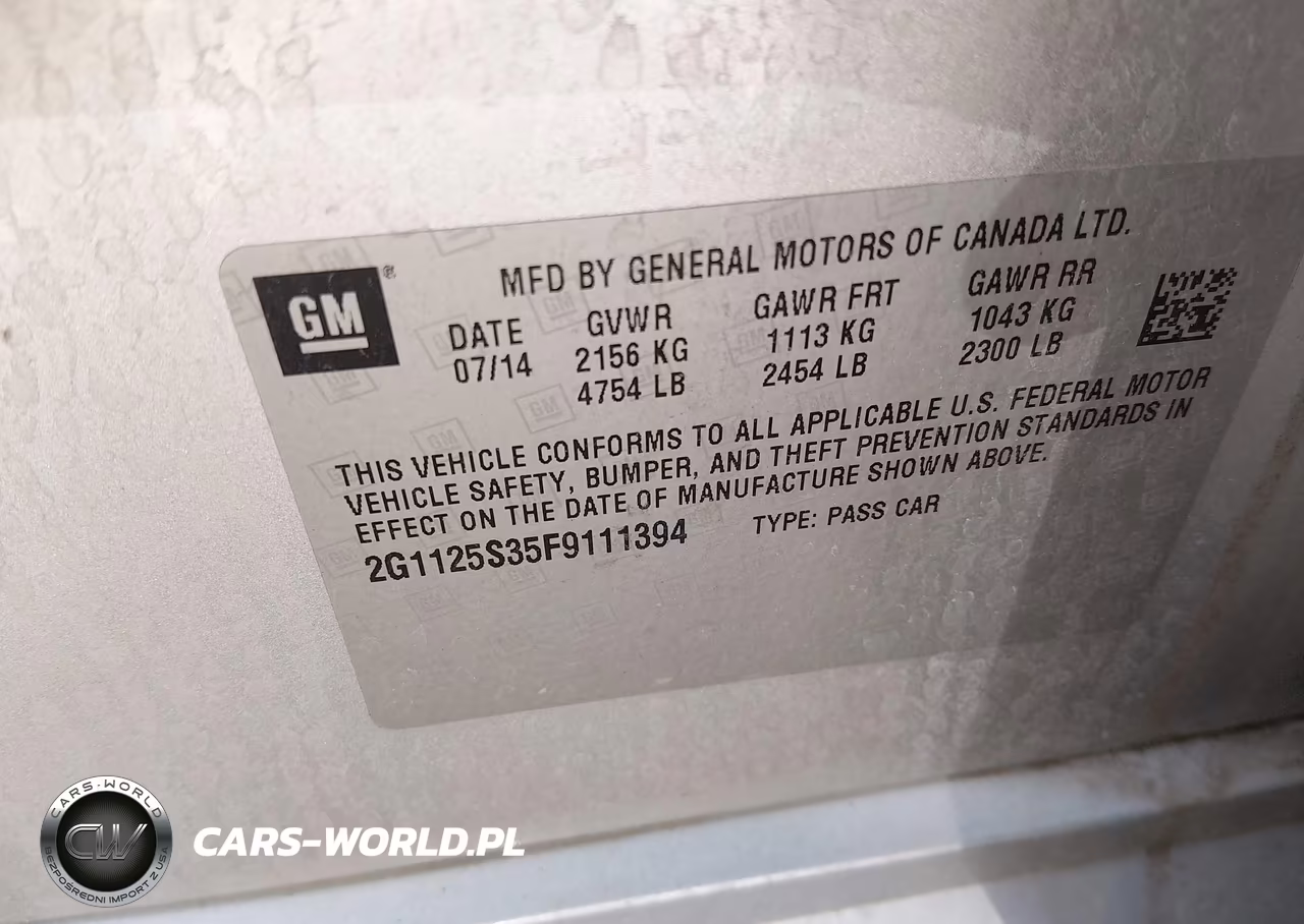 2015 Chevrolet Impala 2Lt VIN:2G1125S35F9111394 - 9