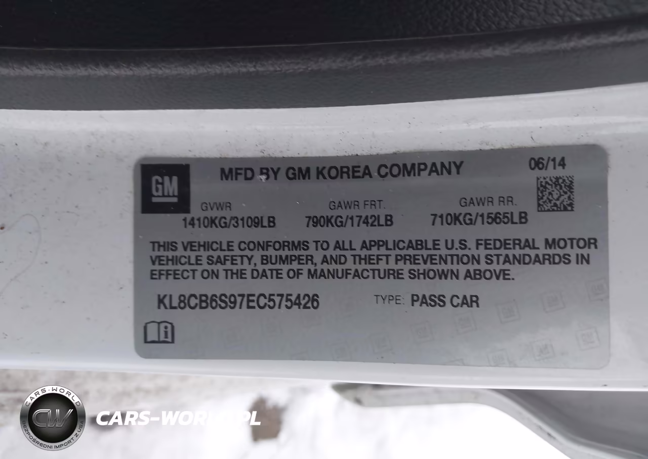 2014 Chevrolet Spark Ls Auto VIN:KL8CB6S97EC575426 - 9
