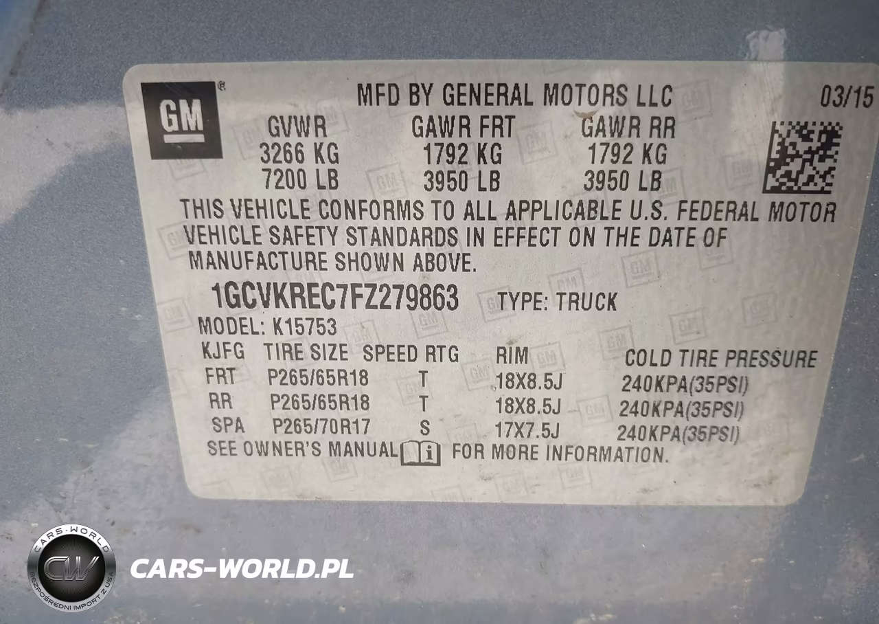 2015 Chevrolet Silverado 1500 Lt VIN:1GCVKREC7FZ279863 - 9