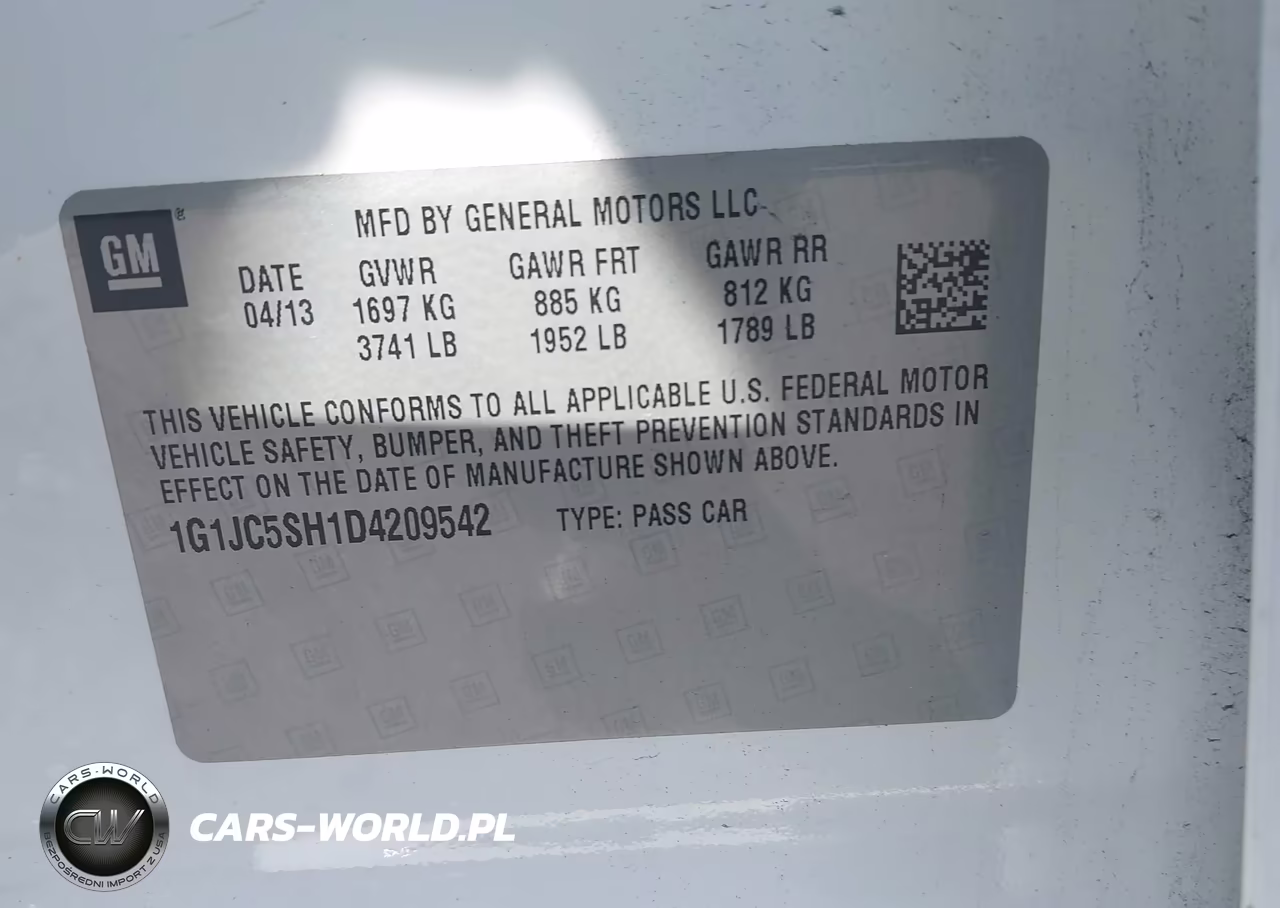 2013 Chevrolet Sonic Lt Auto VIN:1G1JC5SH1D4209542 - 9