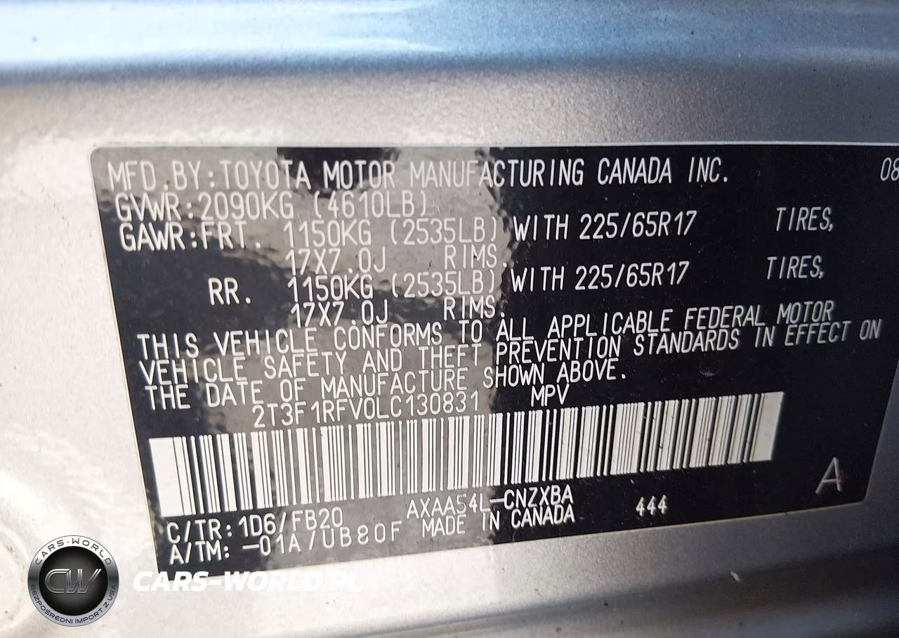 2020 Toyota Rav4 Le VIN:2T3F1RFV0LC130831 - 9