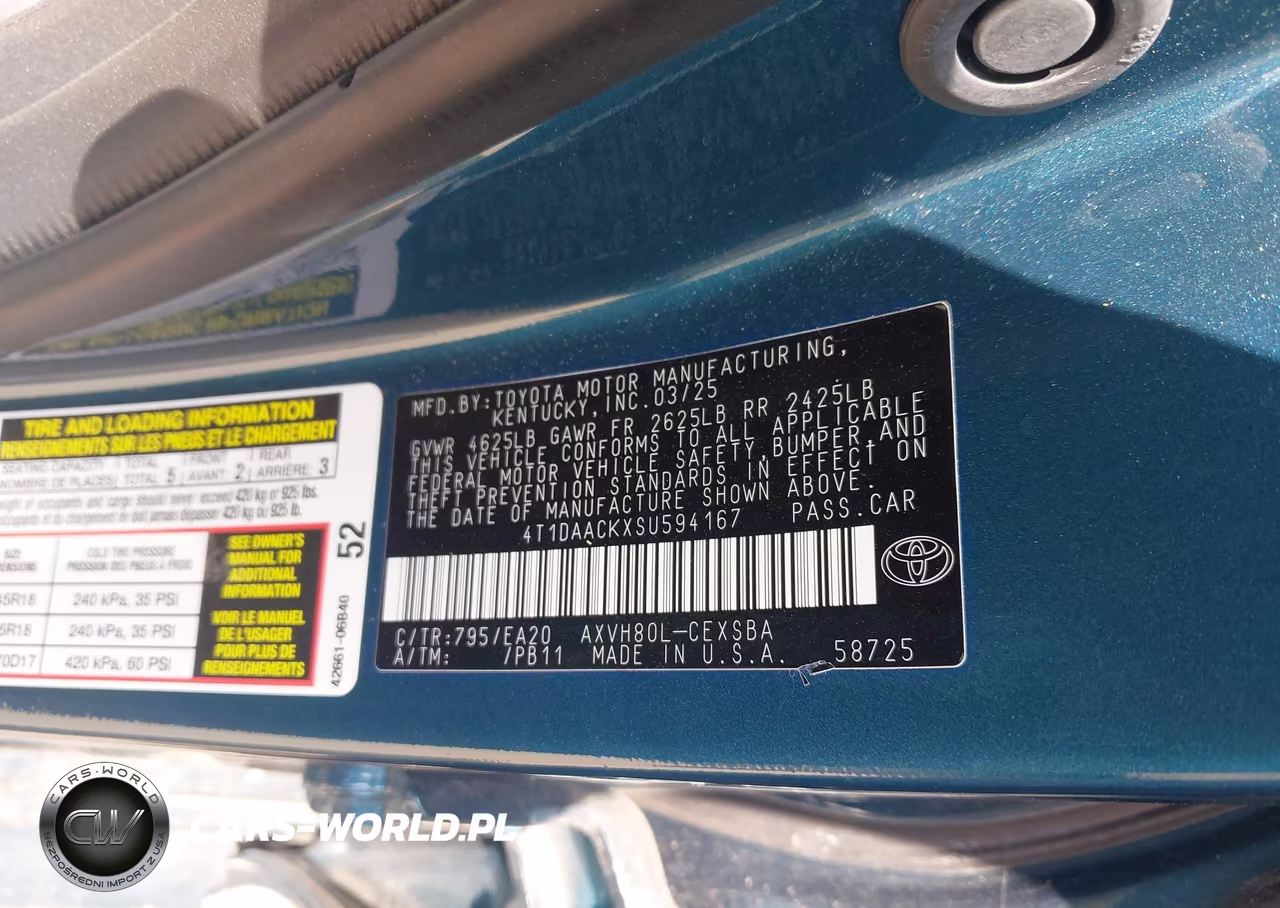 2025 Toyota Camry Se VIN:4T1DAACKXSU594167 - 9
