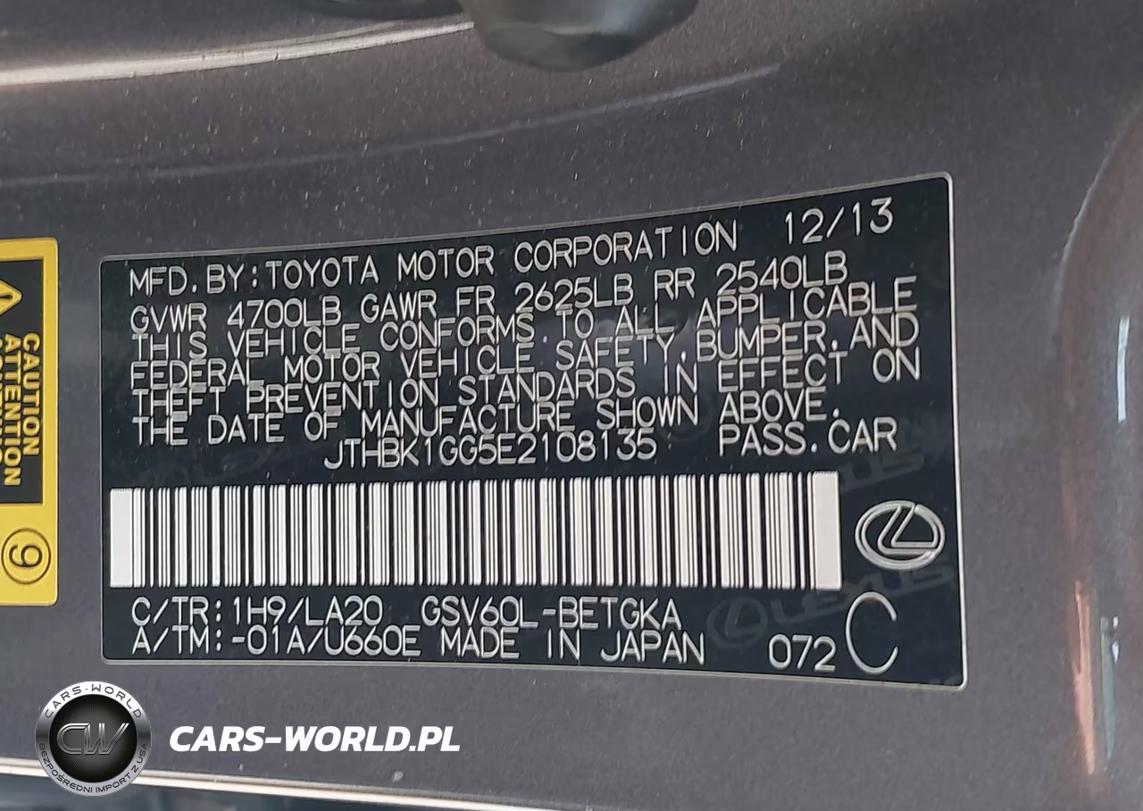 2014 Lexus Es 350 VIN:JTHBK1GG5E2108135 - 9