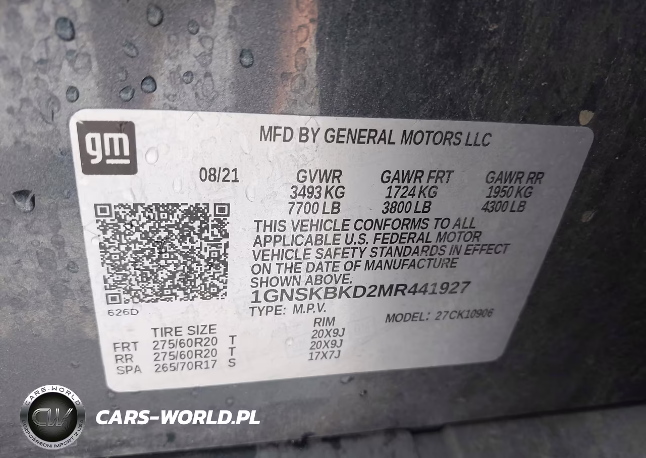2021 Chevrolet Suburban 4Wd Ls VIN:1GNSKBKD2MR441927 - 9