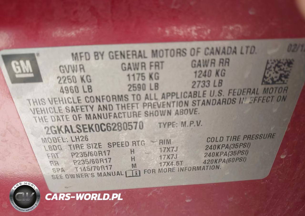 2012 GMC Terrain Sle-2 VIN:2GKALSEK0C6280570 - 9