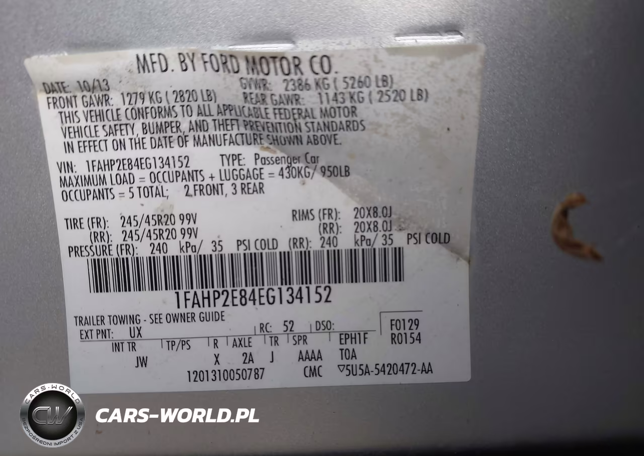 2014 Ford Taurus Sel VIN:1FAHP2E84EG134152 - 9