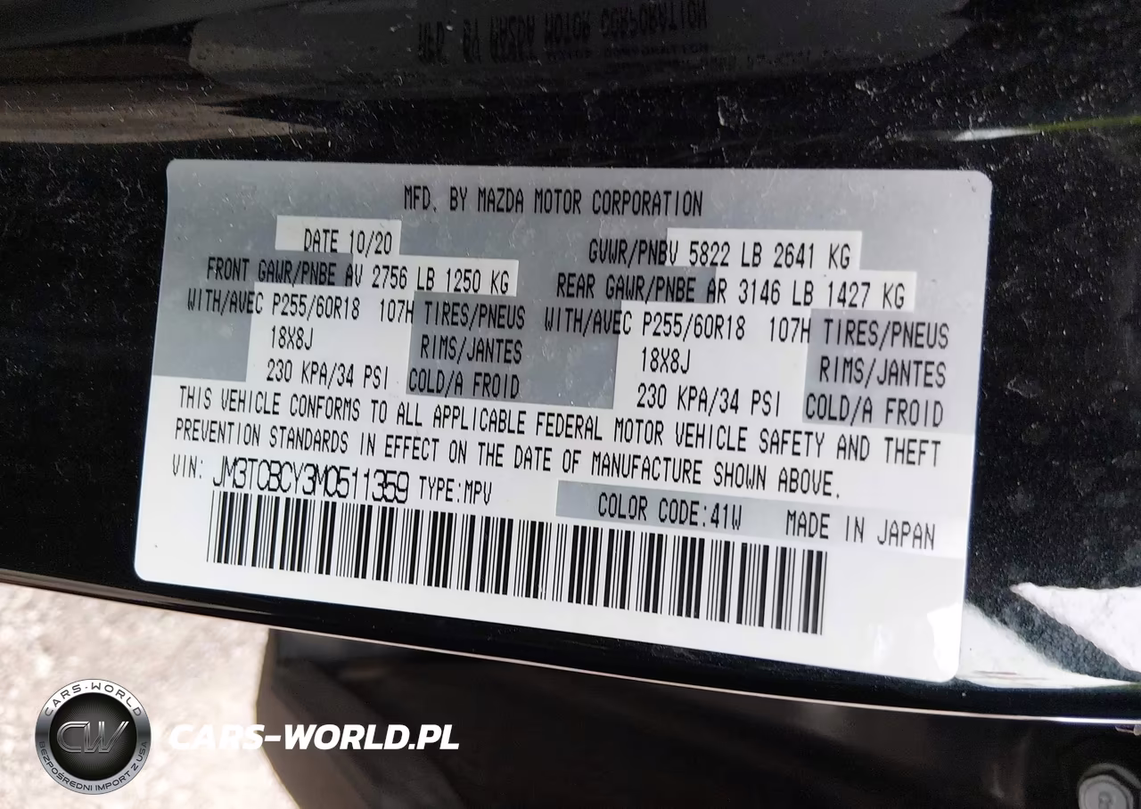 2021 Mazda Cx-9 Touring VIN:JM3TCBCY3M0511359 - 9