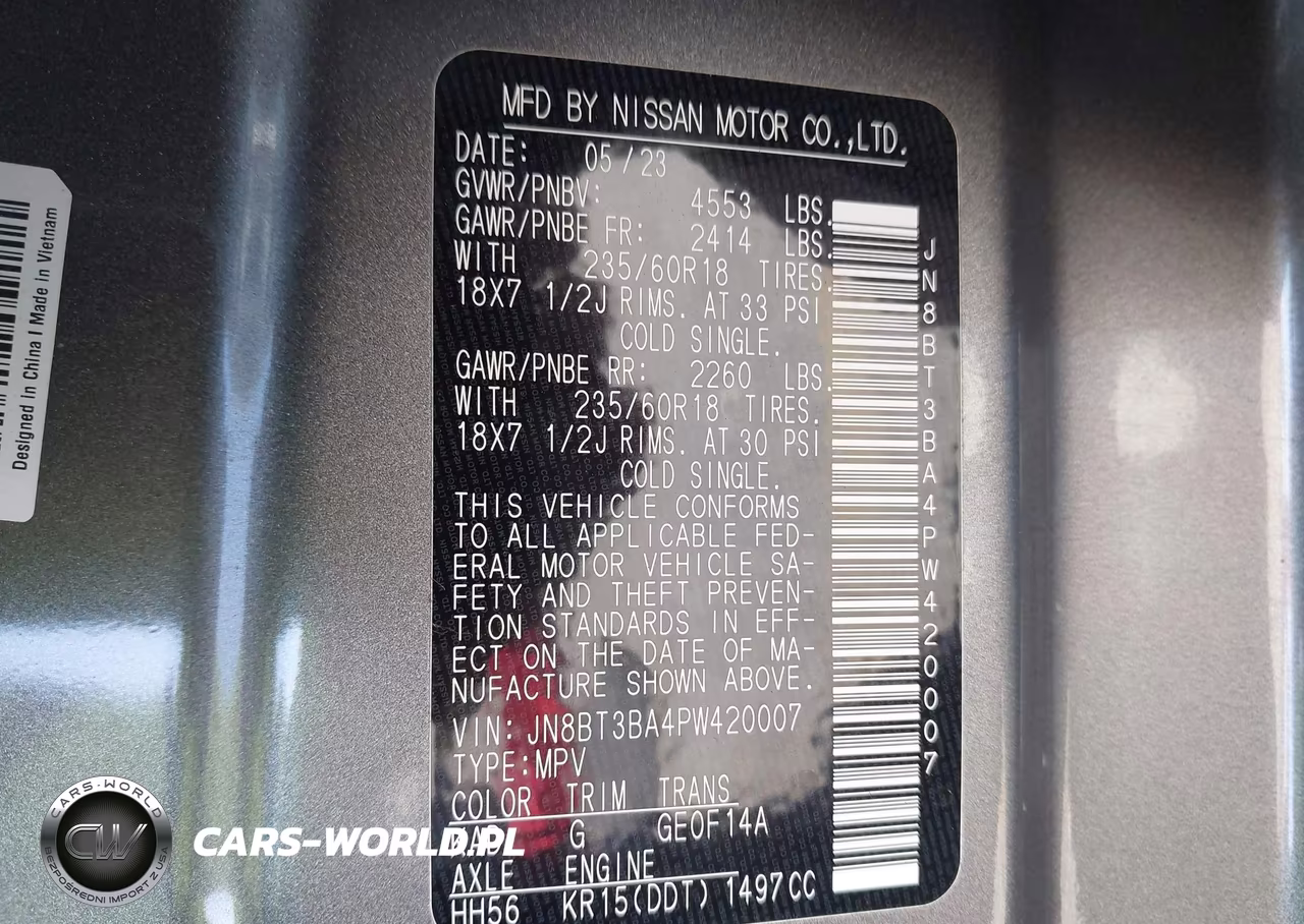 2023 Nissan Rogue Sv Fwd VIN:JN8BT3BA4PW420007 - 9