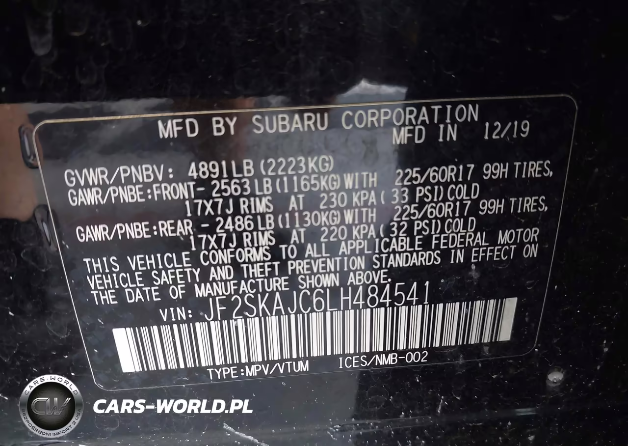 2020 Subaru Forester Premium VIN:JF2SKAJC6LH484541 - 9