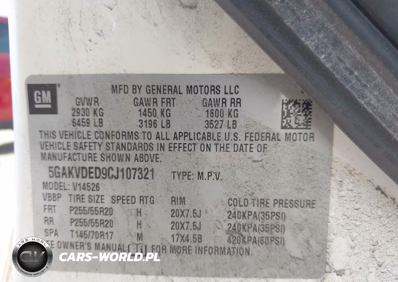2012 Buick Enclave Premium VIN:5GAKVDED9CJ107321 - 9