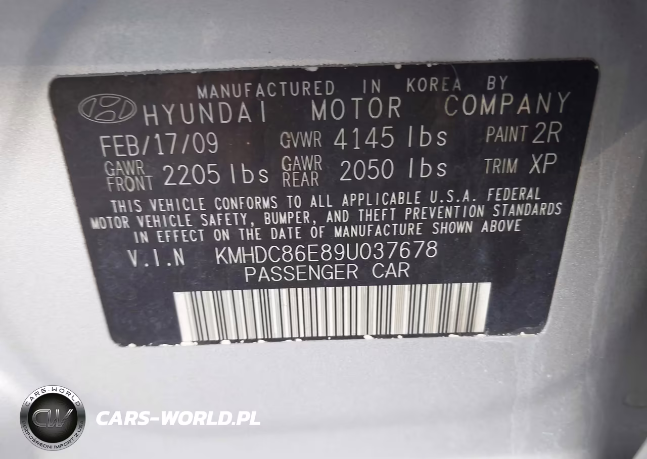 2009 Hyundai Elantra Touring VIN:KMHDC86E89U037678 - 9