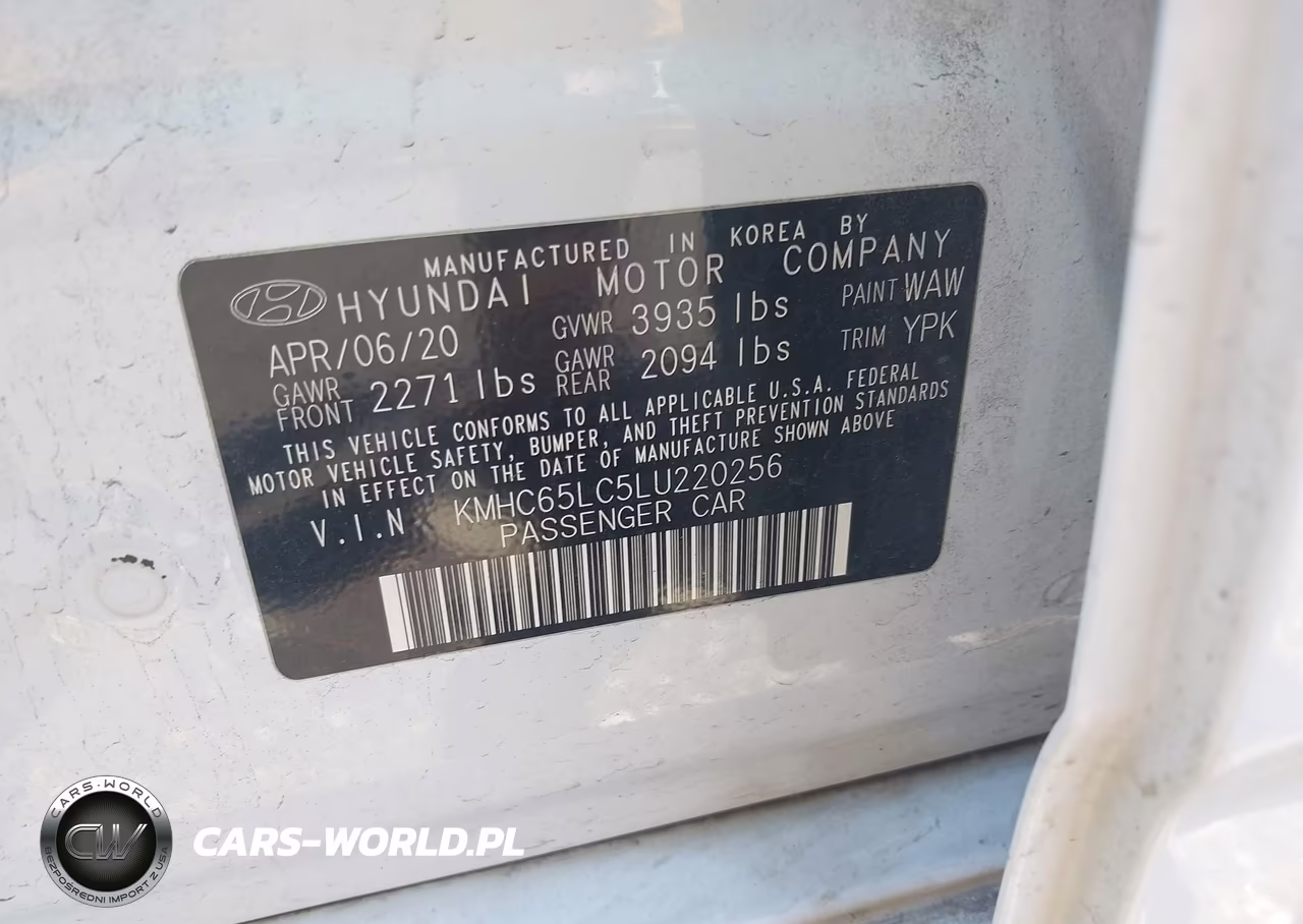2020 Hyundai Ioniq Hybrid Blue VIN:KMHC65LC5LU220256 - 9