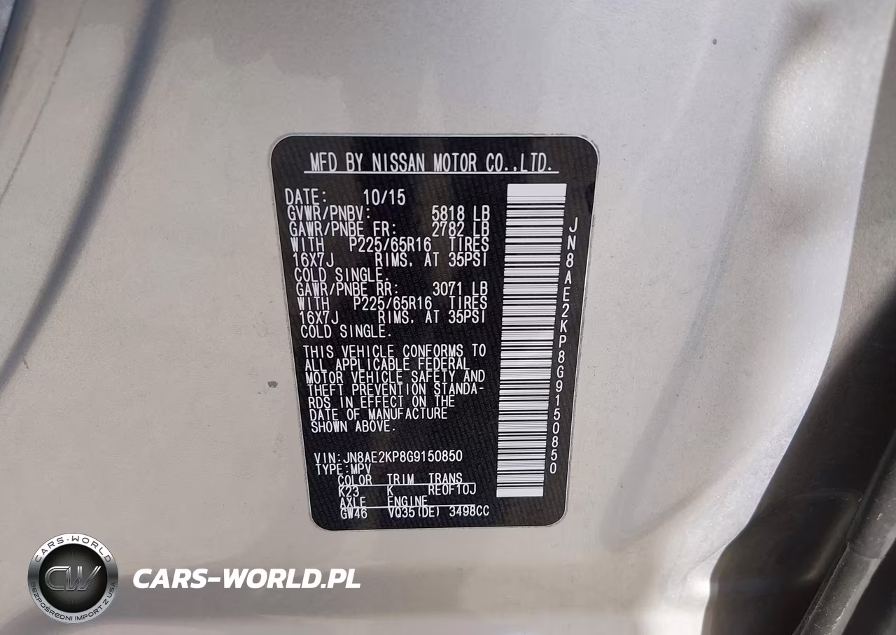 2016 Nissan Quest Platinum-S-Sl-Sv VIN:JN8AE2KP8G9150850 - 9