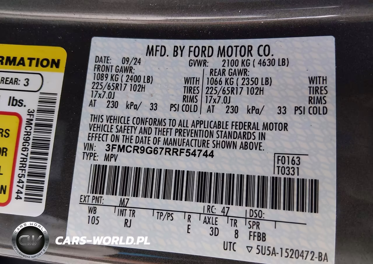 2024 Ford Bronco Sport Heritage VIN:3FMCR9G67RRF54744 - 9