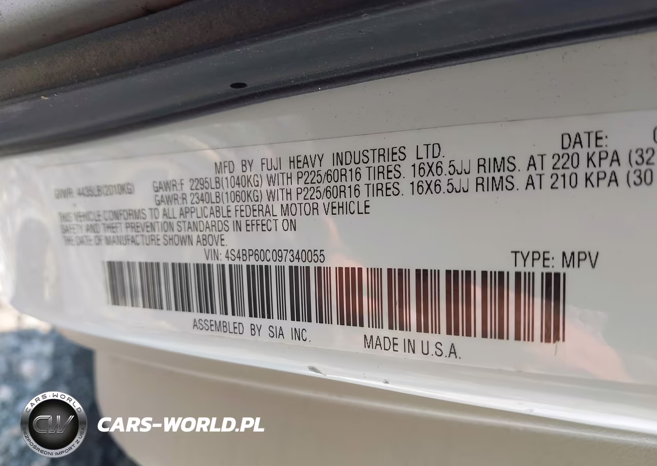 2009 Subaru Outback 2.5I VIN:4S4BP60C097340055 - 9