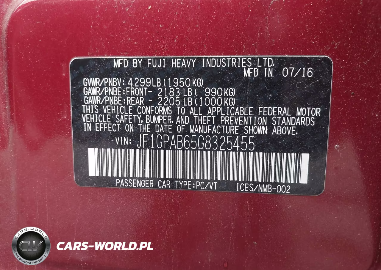 2016 Subaru Impreza 2.0I Premium VIN:JF1GPAB65G8325455 - 9