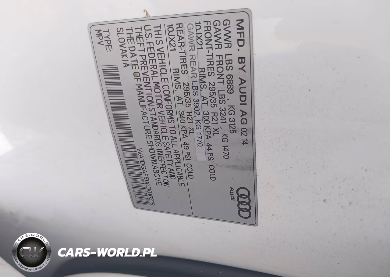 2014 Audi Q7 3.0T S Line Prestige VIN:WA1DGAFE8ED016219 - 9