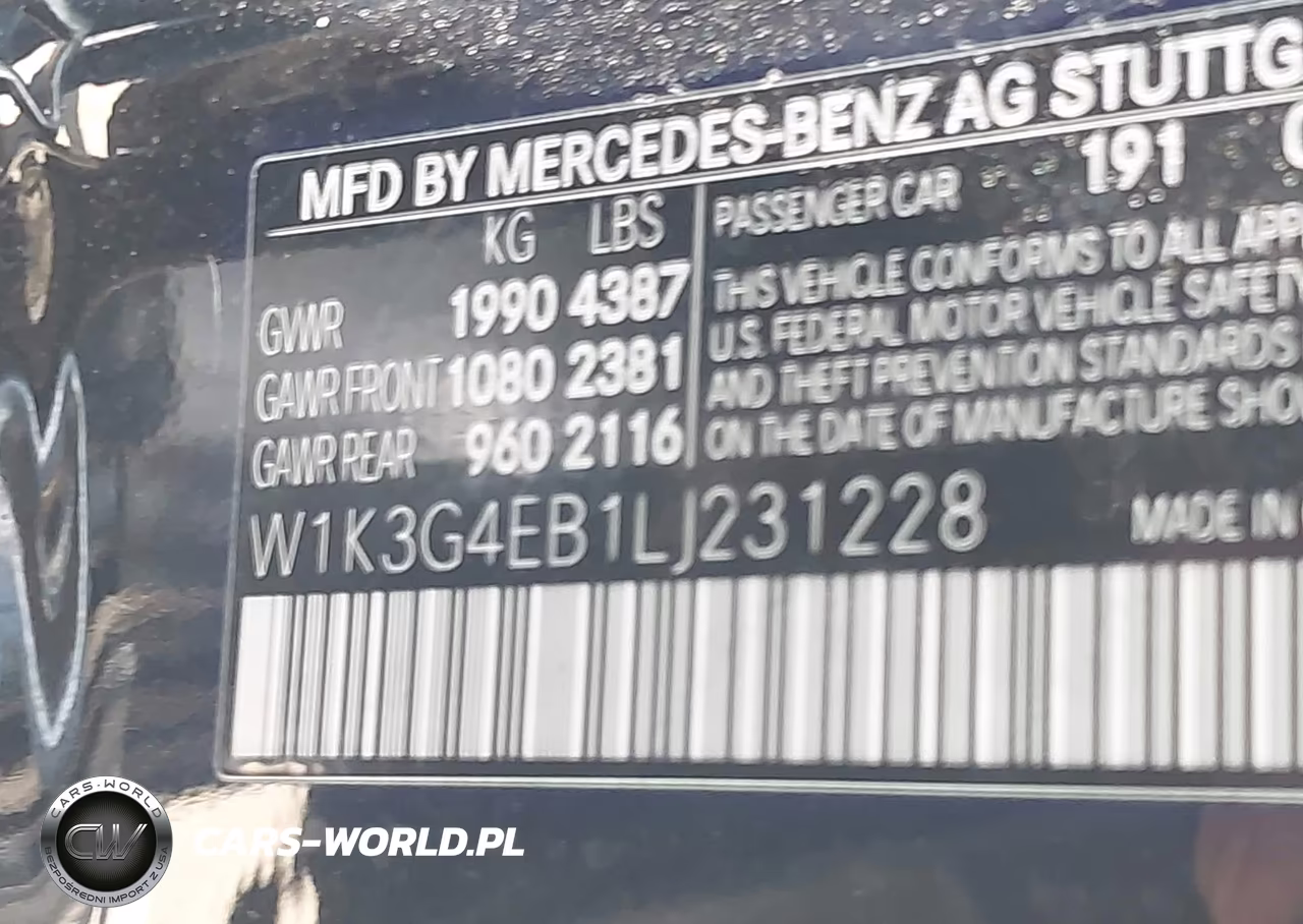 2020 Mercedes-Benz A 220 VIN:W1K3G4EB1LJ231228 - 9
