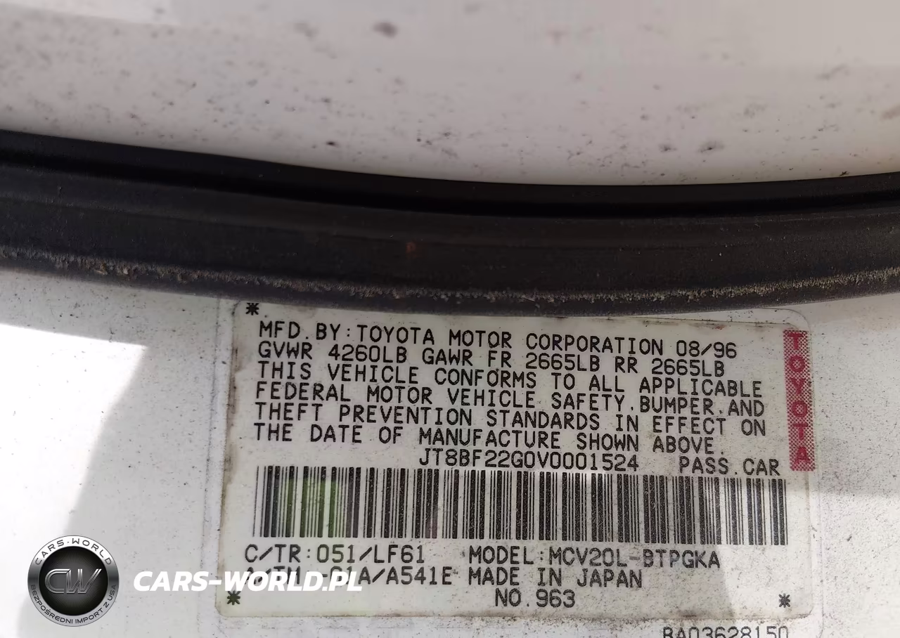 1997 Lexus Es 300 VIN:JT8BF22G0V0001524 - 9